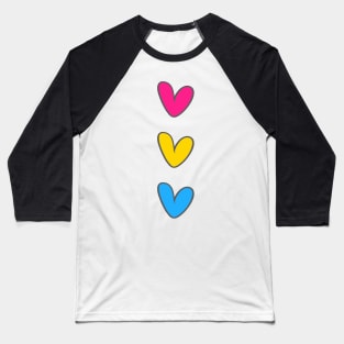 Pansexual hearts flag Baseball T-Shirt